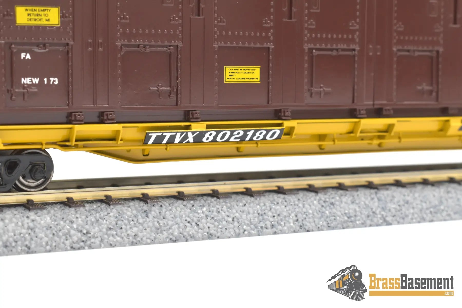 Ho Brass - Omi 3010.7 Rock Island Ri Ttvx Vert-A-Pac Auto Carrier #802180 Fp Freight