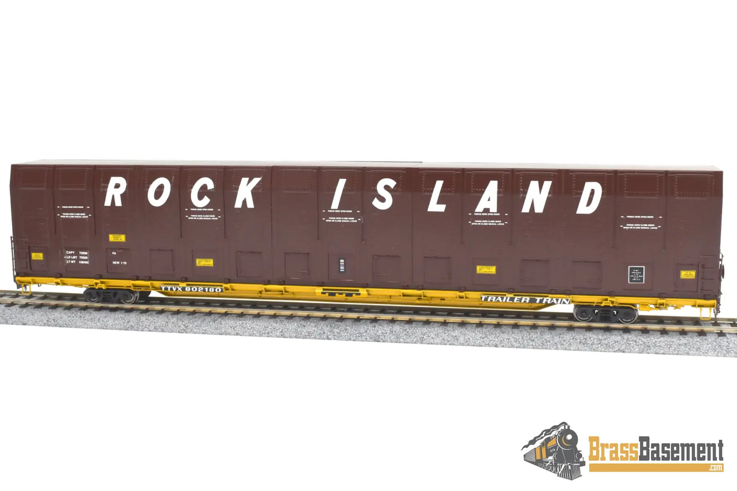 Ho Brass - Omi 3010.7 Rock Island Ri Ttvx Vert-A-Pac Auto Carrier #802180 Fp Freight