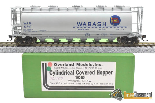 Ho Brass - Omi 3037 Wabash Cylindrical Covered Hopper Hc-60 #32967 Cpomi Freight