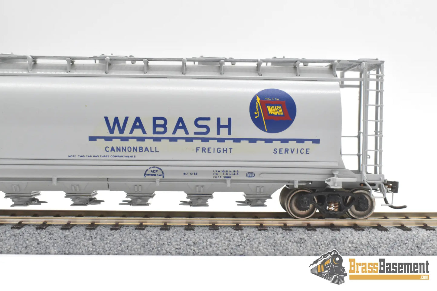 Ho Brass - Omi 3037 Wabash Cylindrical Covered Hopper Hc-60 #32984 Cpomi Freight