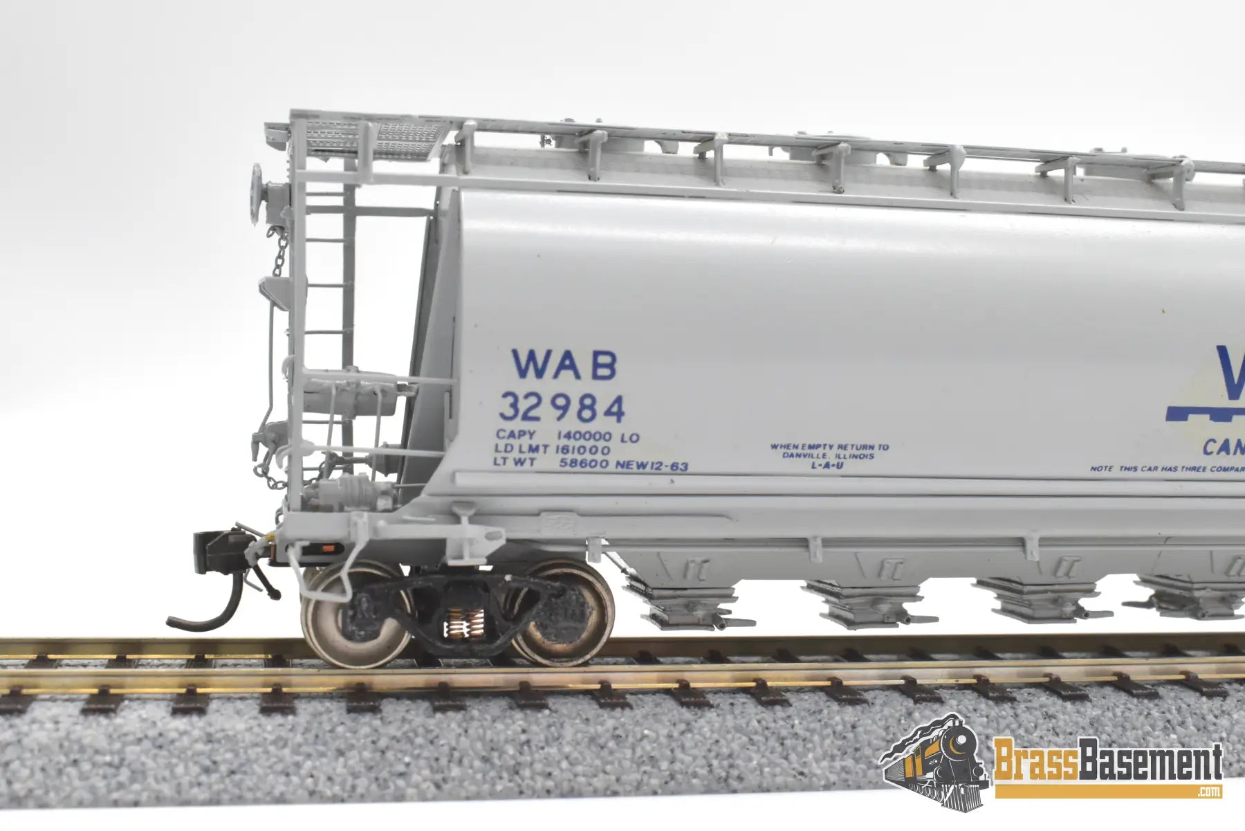 Ho Brass - Omi 3037 Wabash Cylindrical Covered Hopper Hc-60 #32984 Cpomi Freight