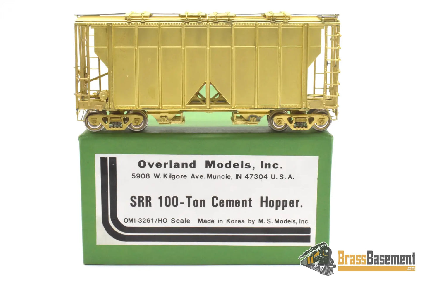 Ho Brass - Omi 3261 Southern Srr 100 Ton Cement Covered Hopper Unpainted Freight