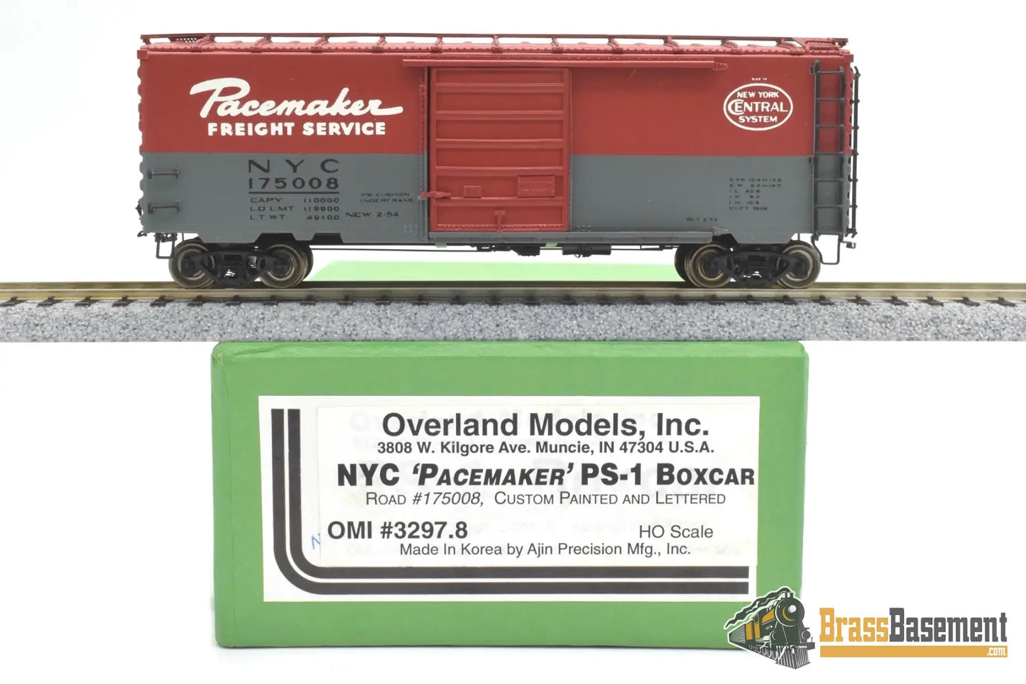 Ho Brass - Omi 3297.8 Overland New York Central Nyc Ps-1 ’Pacemaker’ Boxcar #175008 Cpomi Freight