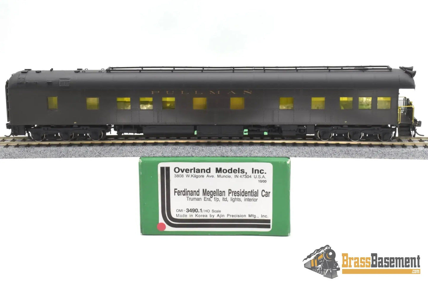 Ho Brass - Omi 3490.1 Ferdinand Magellan Presidential Car Truman Era W/ Lights & Interior Pullman