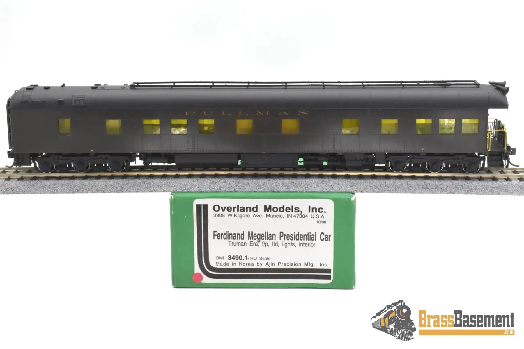 Ho Brass - Omi 3490.1 Ferdinand Magellan Presidential Car Truman Era W/ Lights & Interior Pullman