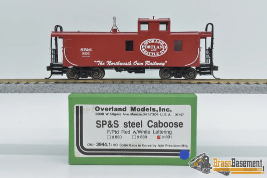 Ho Brass - Omi 3944.1 Spokane Portland & Seattle Steel Caboose F/P Red