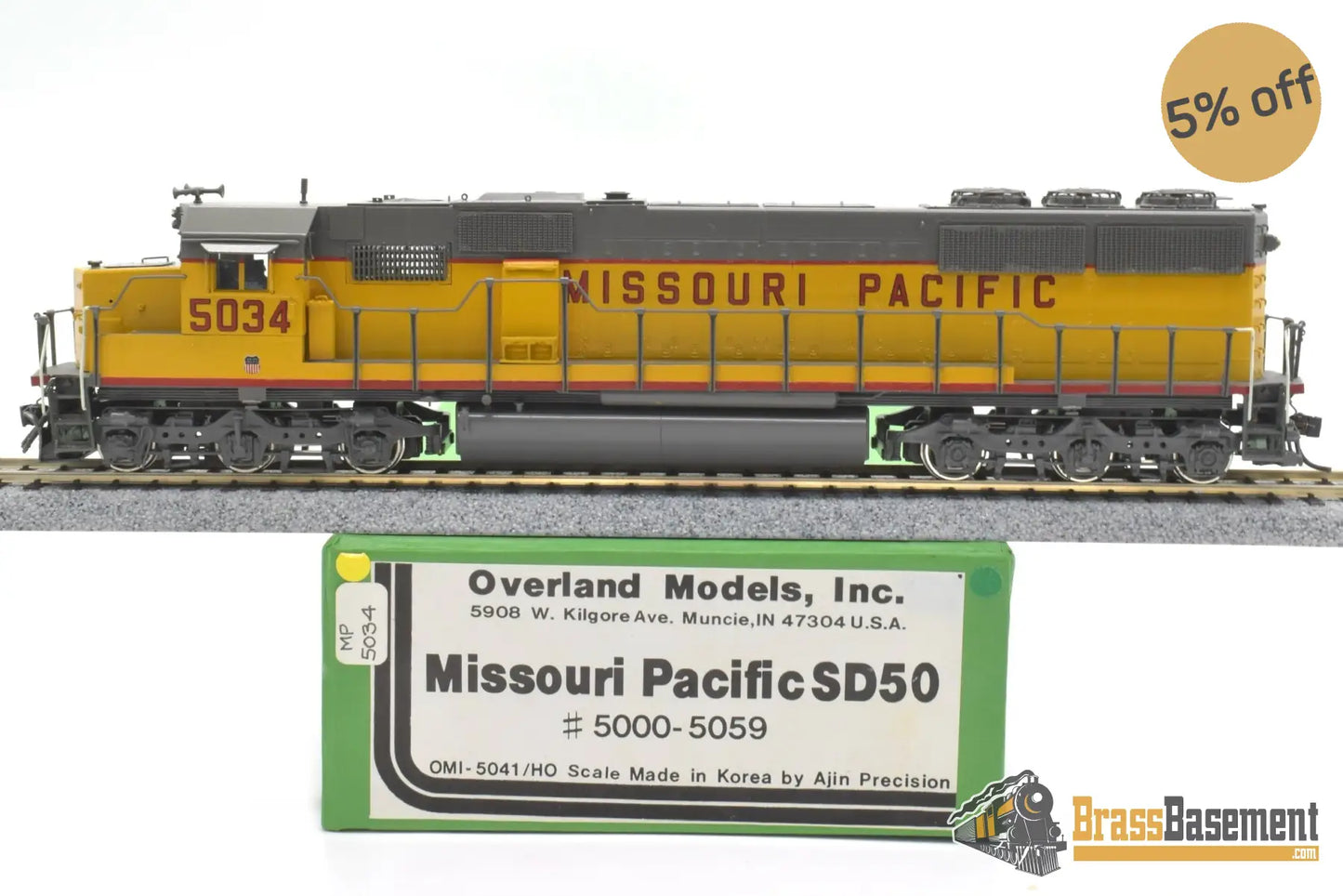 Ho Brass - Omi 5041.1 Missouri Pacific Mp Sd50 #5034 C/Pomi