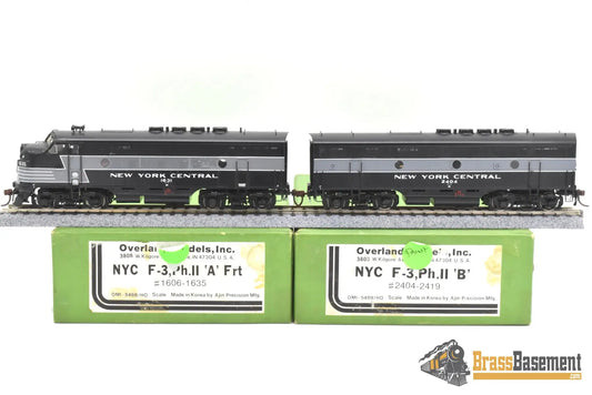 Ho Brass - Omi 5488 5489 New York Central Nyc F-3 Ab Set Nice Custom Paint Diesel