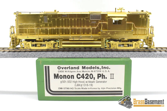 Ho Brass - Omi 5796 Monon (L&N) C-420 Ph Ii High Hood W/ Steam Generator Unpainted Mint Diesel