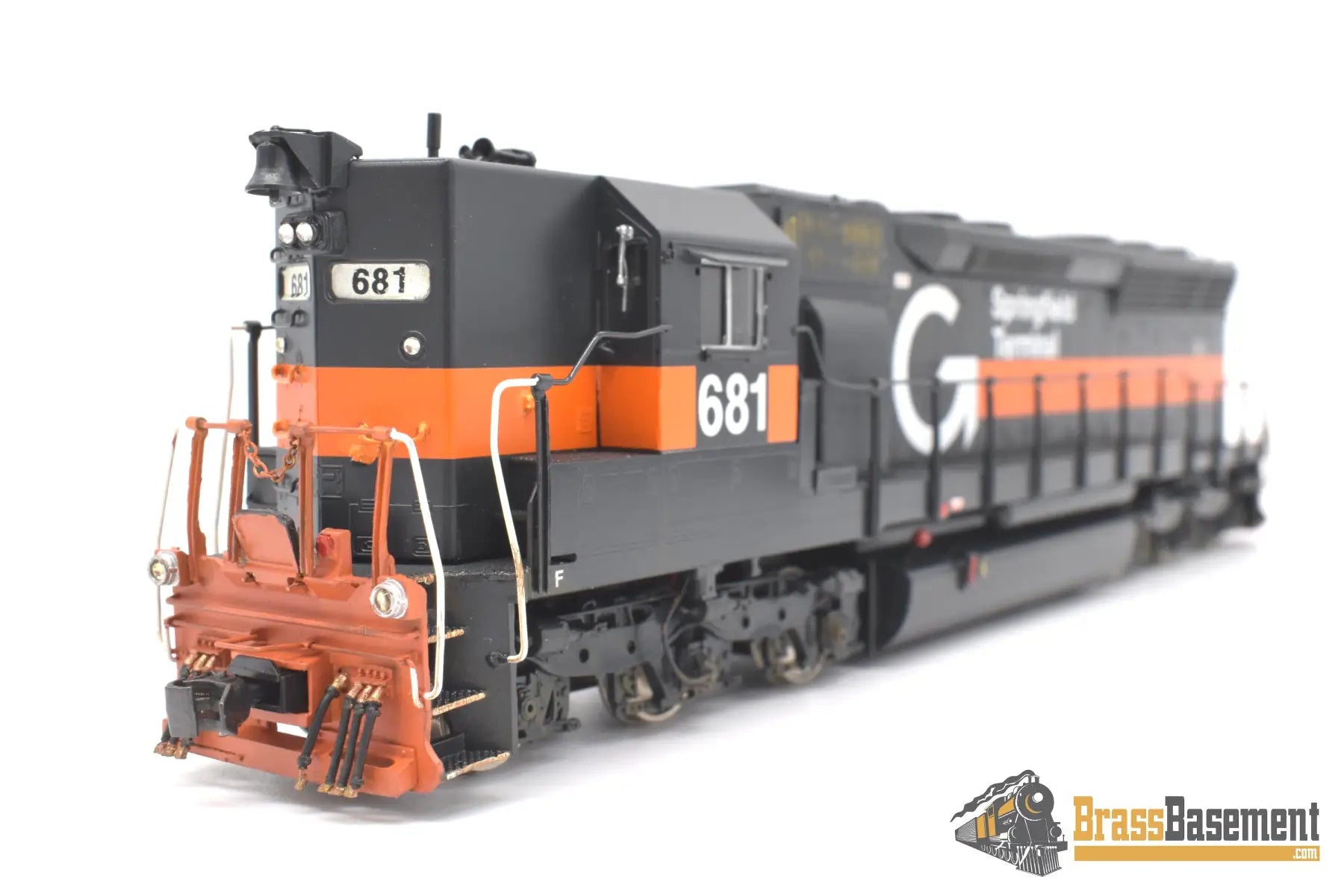 Ho Brass - Omi 6077 Springfield Terminal St #681 Sd45 High Hood Ex N&W Custom Paint Dcc Diesel