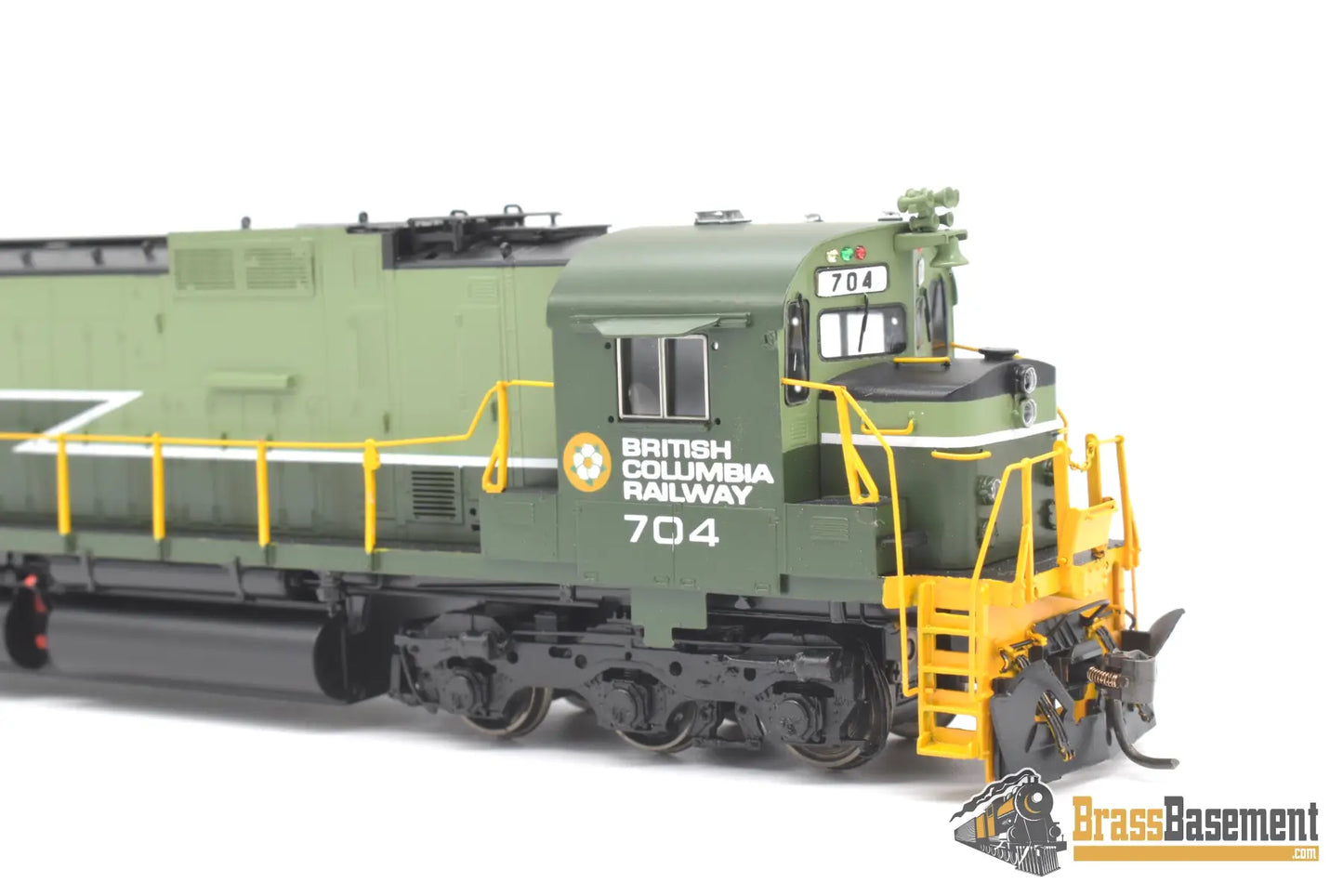 Ho Brass - Omi 6700.2 Bcr British Columbia Railway C6301 #704 F/P Two - Tone Green Diesel