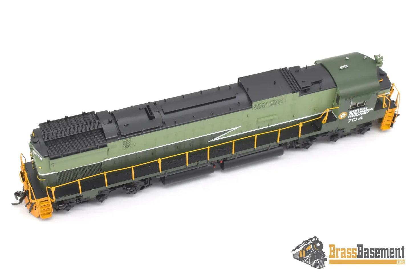 Ho Brass - Omi 6700.2 Bcr British Columbia Railway C6301 #704 F/P Two - Tone Green Diesel