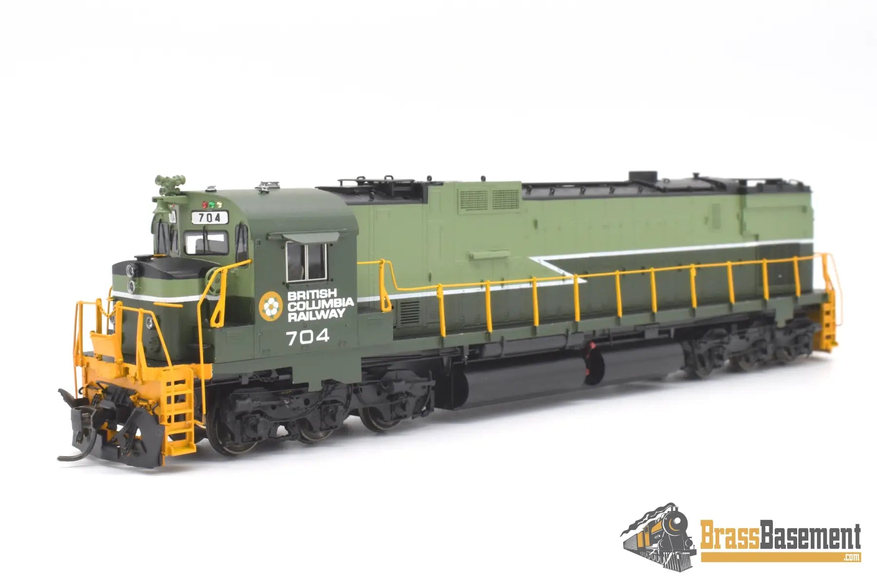 Ho Brass - Omi 6700.2 Bcr British Columbia Railway C6301 #704 F/P Two - Tone Green Diesel