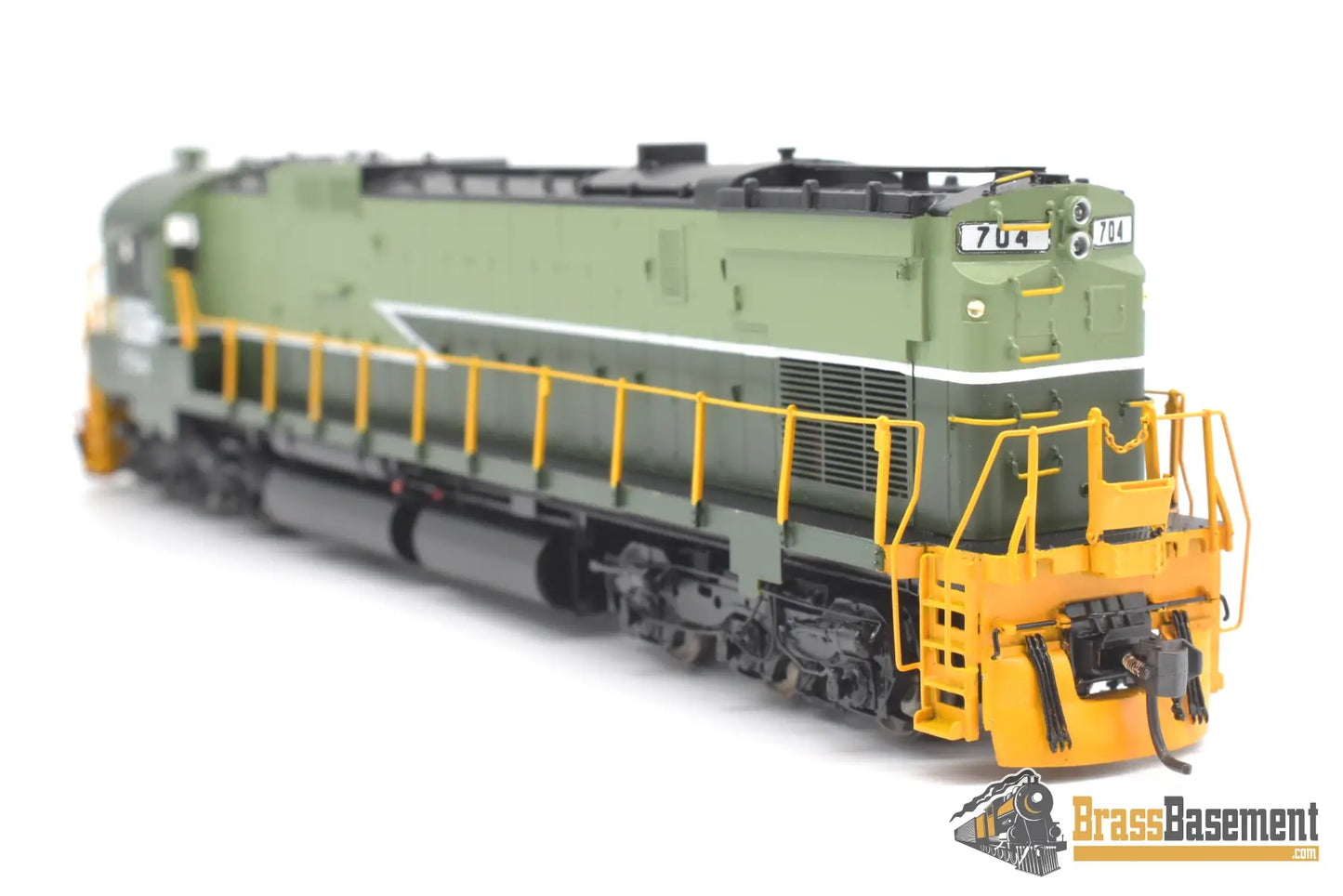 Ho Brass - Omi 6700.2 Bcr British Columbia Railway C6301 #704 F/P Two - Tone Green Diesel