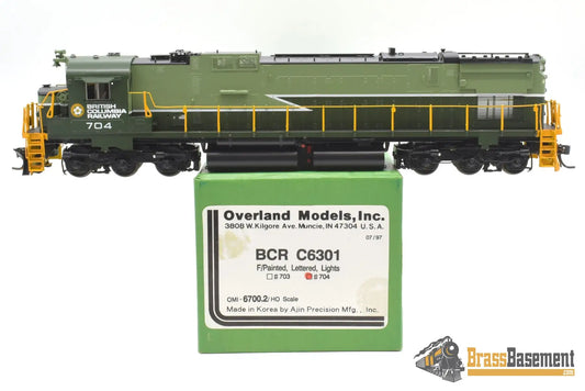 Ho Brass - Omi 6700.2 Bcr British Columbia Railway C6301 #704 F/P Two - Tone Green Diesel