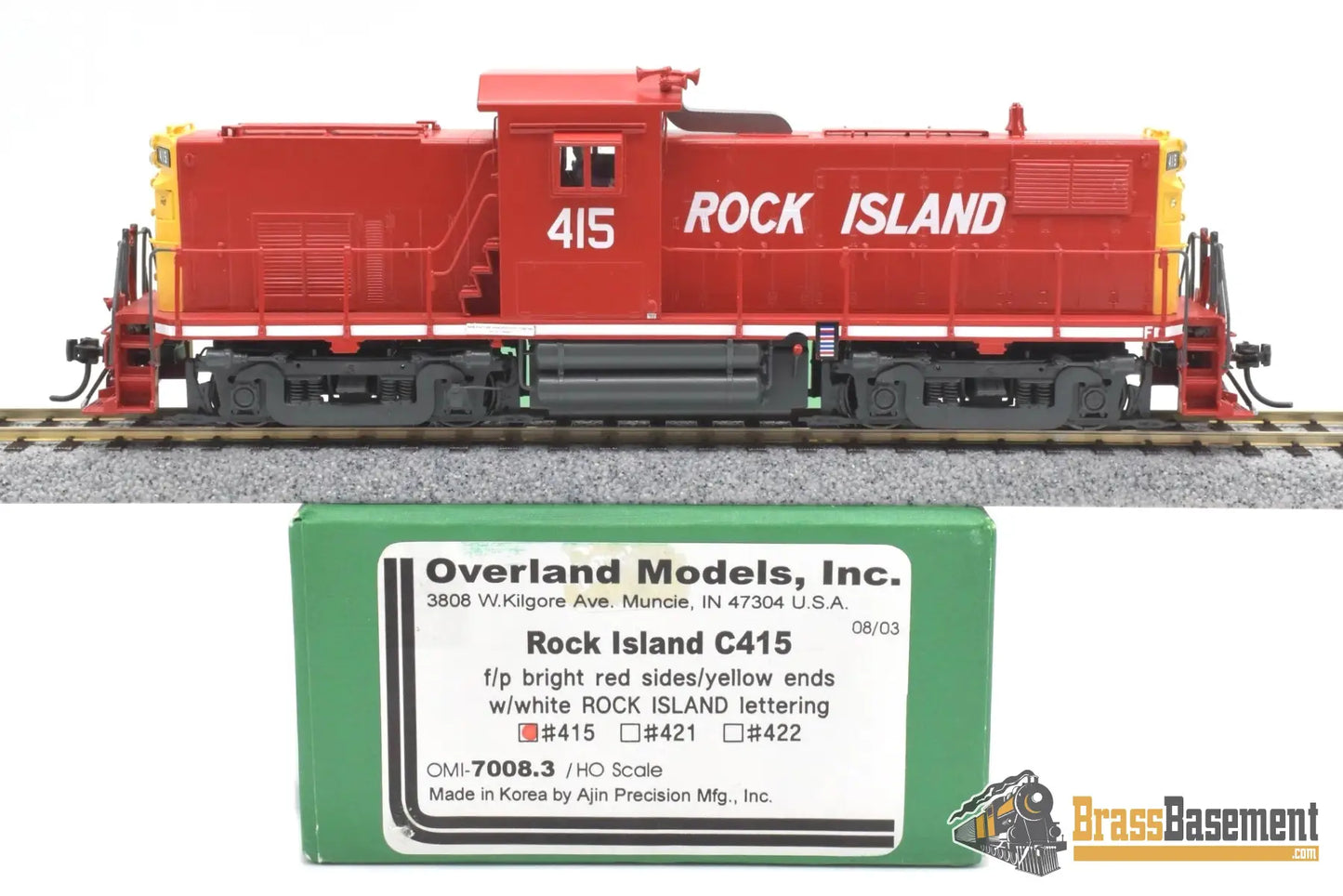 Ho Brass - Omi 70078.3 Crip Rock Island Alco C415 #415 Factory Paint Dcc Sound Diesel