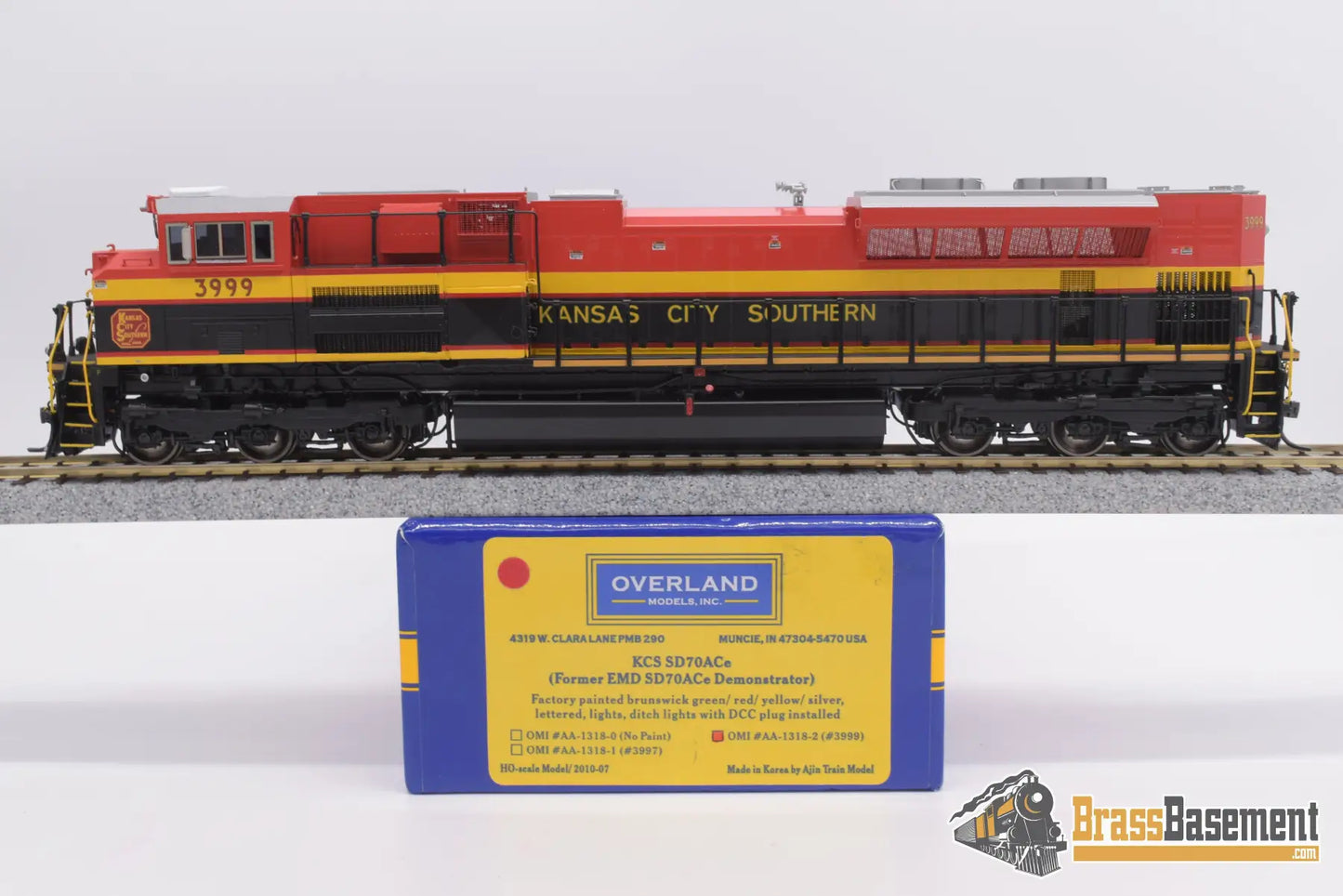 Ho Brass - Omi Aa - 1318 - 2 Kcs Kansas City Southern Sd70Ace Ex Demo Diesel