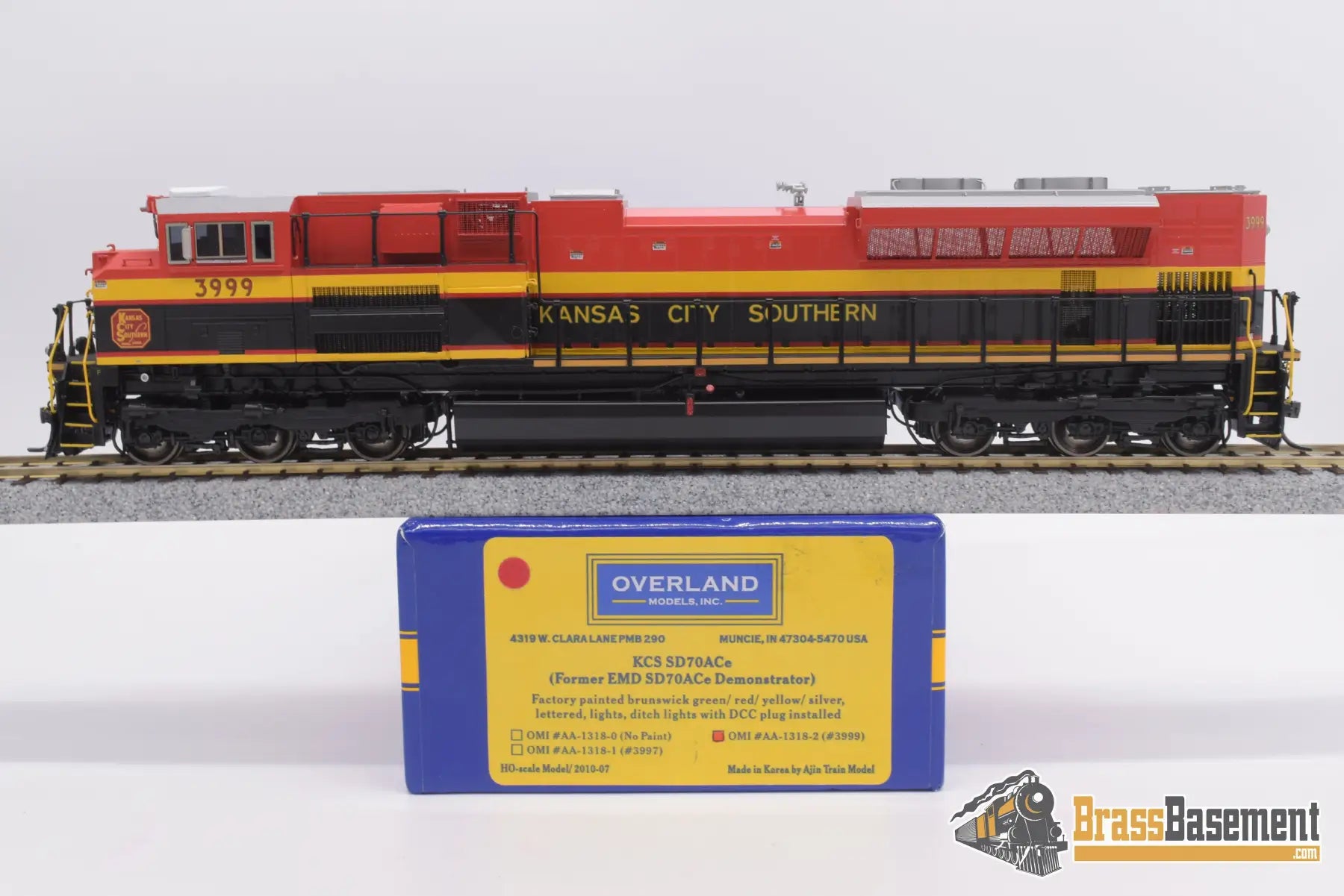 Ho Brass - Omi Aa - 1318 - 2 Kcs Kansas City Southern Sd70Ace Ex Demo Diesel