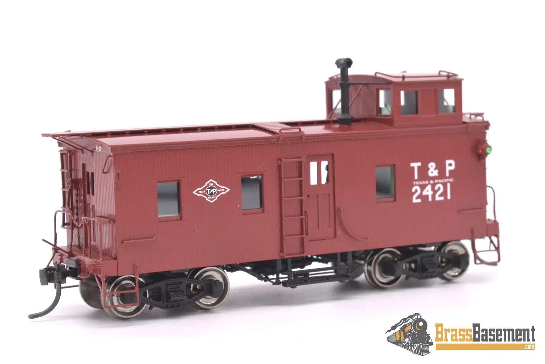 HO Brass - OMI AB-1103-1 Texas & Pacific T&P Muley Caboose #2421 - Factory  Paint