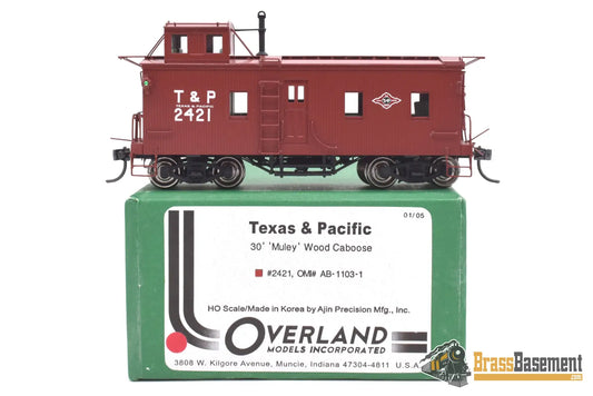 Ho Brass - Omi Ab - 1103 - 1 Texas & Pacific T&P Muley Caboose #2421 Factory Paint