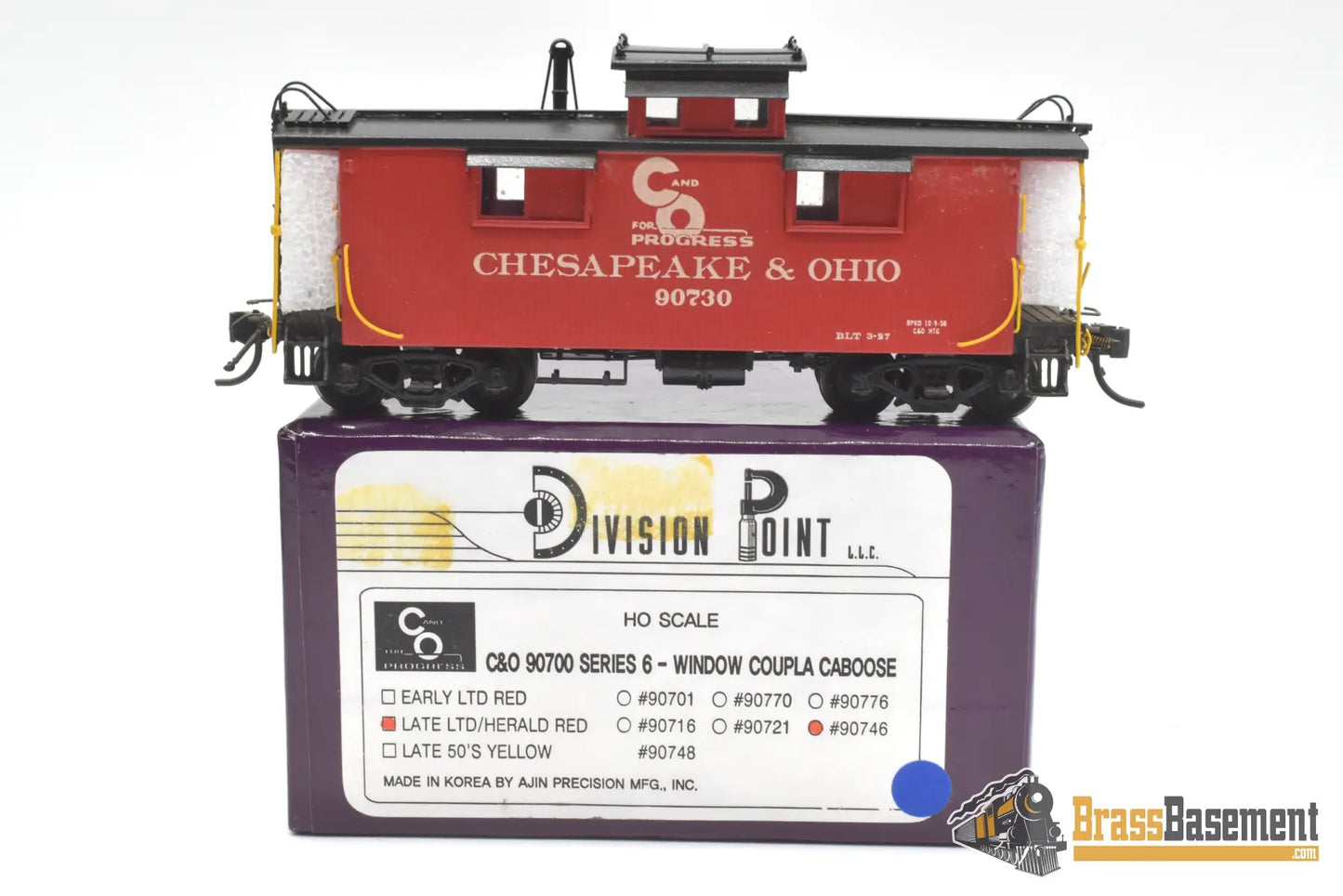 Ho Brass - Omi C&O Chesapeake & Ohio Caboose #90730 Cp 1990S