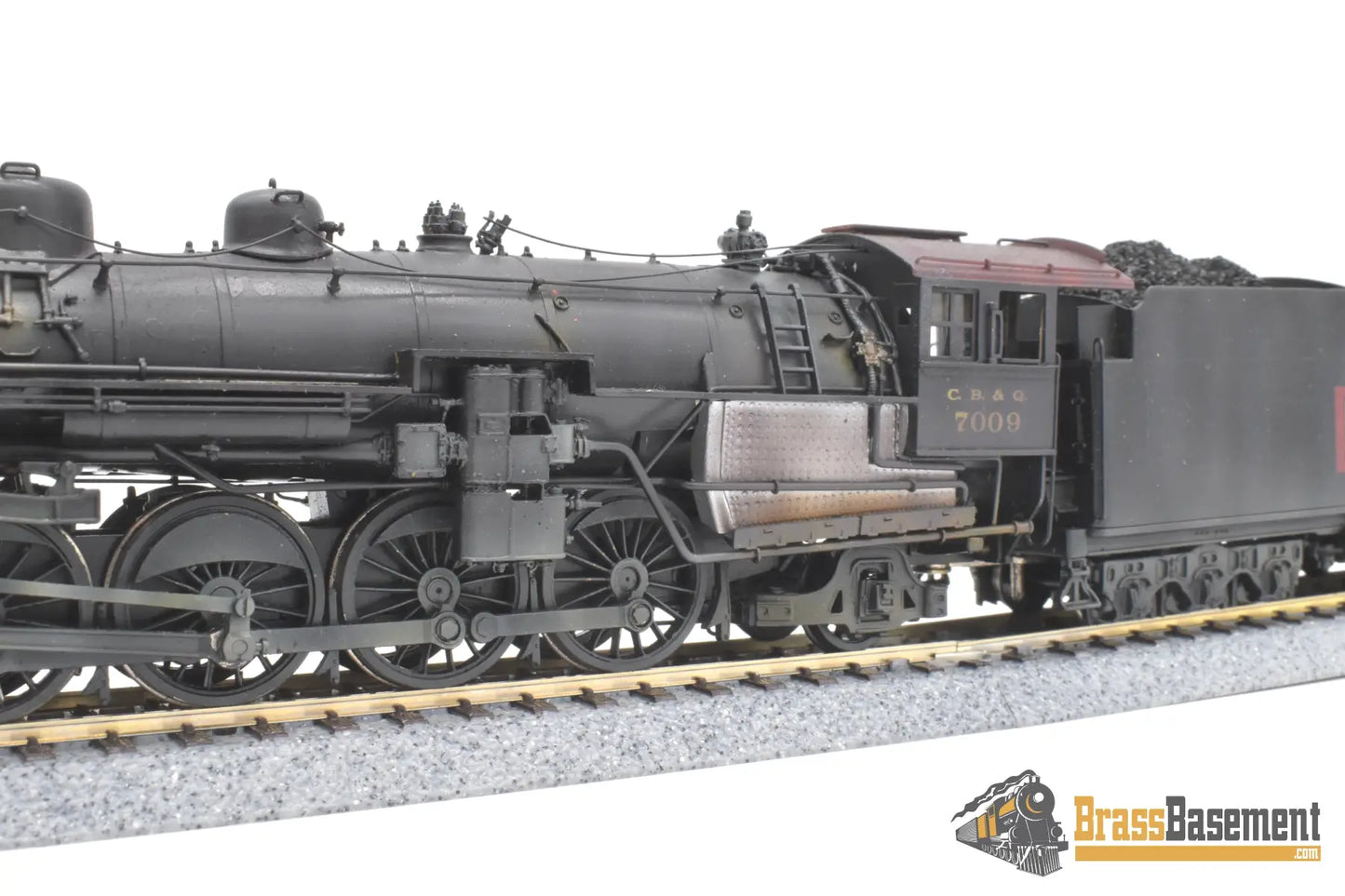 Ho Brass - Omi Cb&Q Burlington B1-A 4-8-2 W/ Coffin Fwh Custom Painted Steam