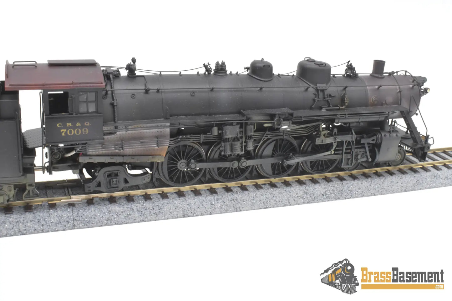 Ho Brass - Omi Cb&Q Burlington B1-A 4-8-2 W/ Coffin Fwh Custom Painted Steam