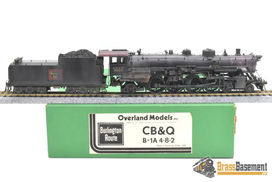 Ho Brass - Omi Cb&Q Burlington B1-A 4-8-2 W/ Coffin Fwh Custom Painted Steam