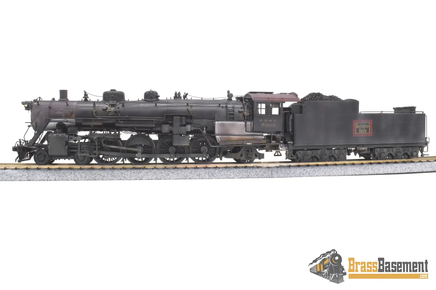 Ho Brass - Omi Cb&Q Burlington B1-A 4-8-2 W/ Coffin Fwh Custom Painted Steam