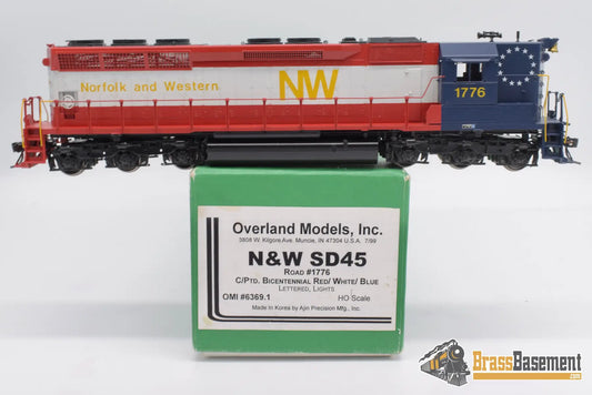 Ho Brass - Omi N&W 1776 Sd45 Bicentennial Factory Paint