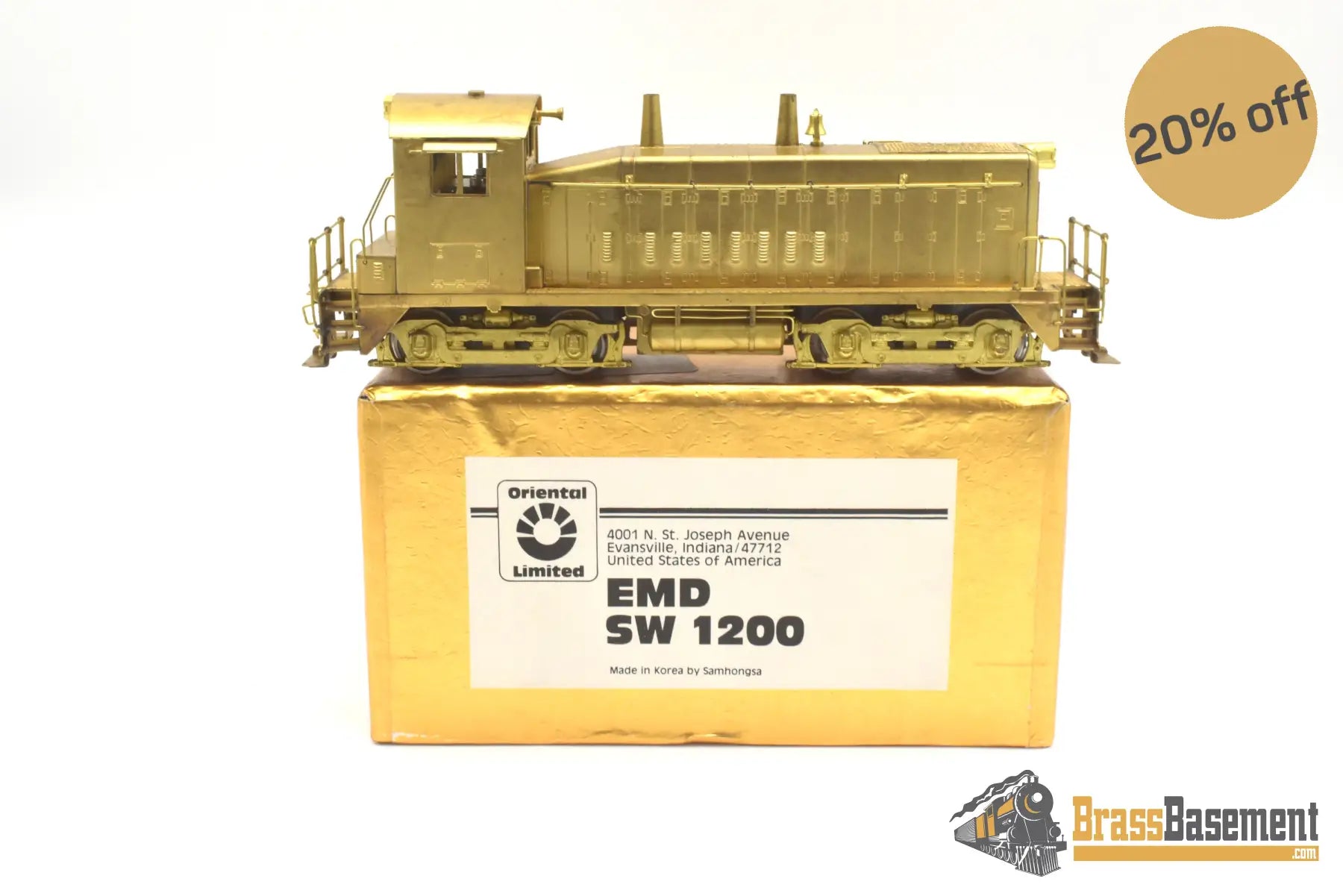 Ho Brass - Oriental Emd Sw1200 Switcher Unpainted Nice Runner Diesel