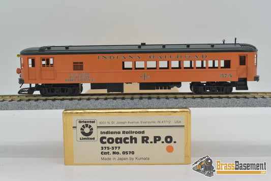 Ho Brass - Oriental Indiana Railroad Coach Rpo P570 F/P Version. Rare Interurban