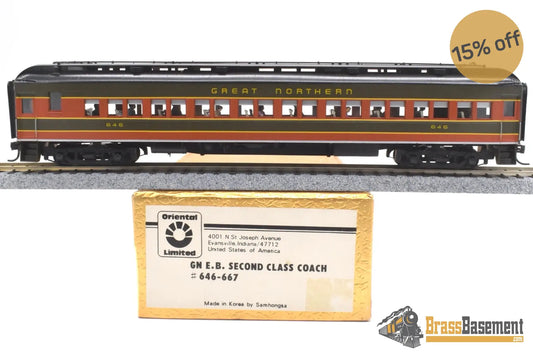 Ho Brass - Oriental Limited Great Northern Empire Builder Second Class Coach #646 Pro Custom &