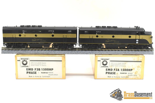 Ho Brass - Oriental Limited Monon Black/Gold F3A F3B Set Factory Paint Diesel