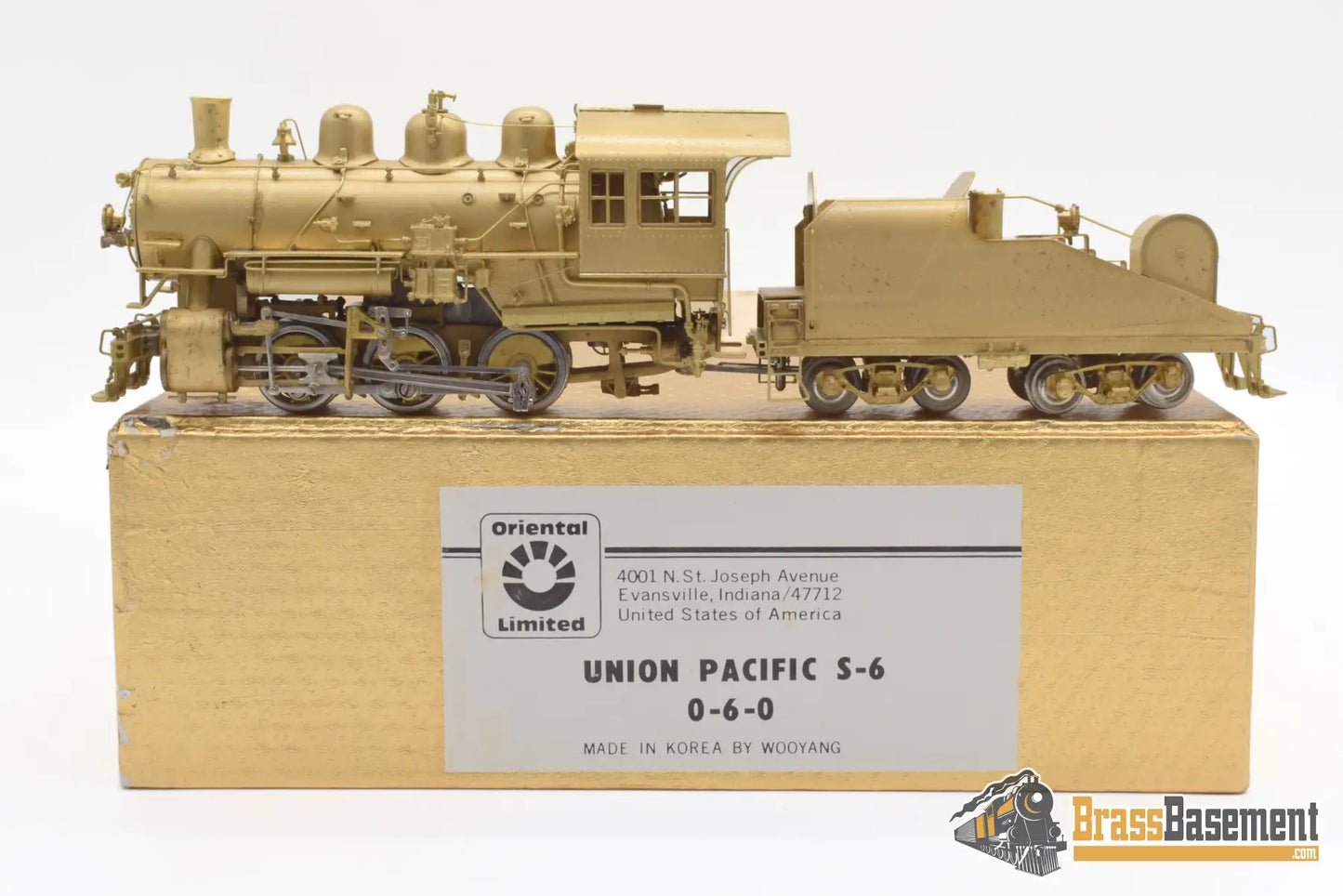 Ho Brass - Oriental Union Pacific Up S-6 0-6-0 Unpainted Great Runner!