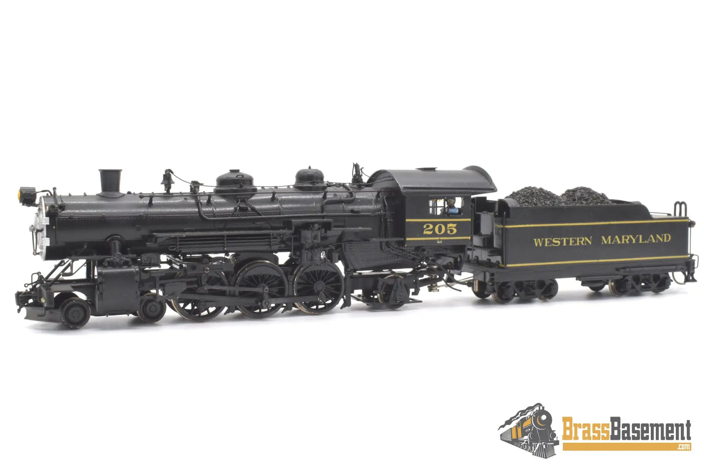 Ho Brass - Ortl Western Maryland Wm 4 - 6 - 2 K - 2 Pacific #205 Custom Painted Steam