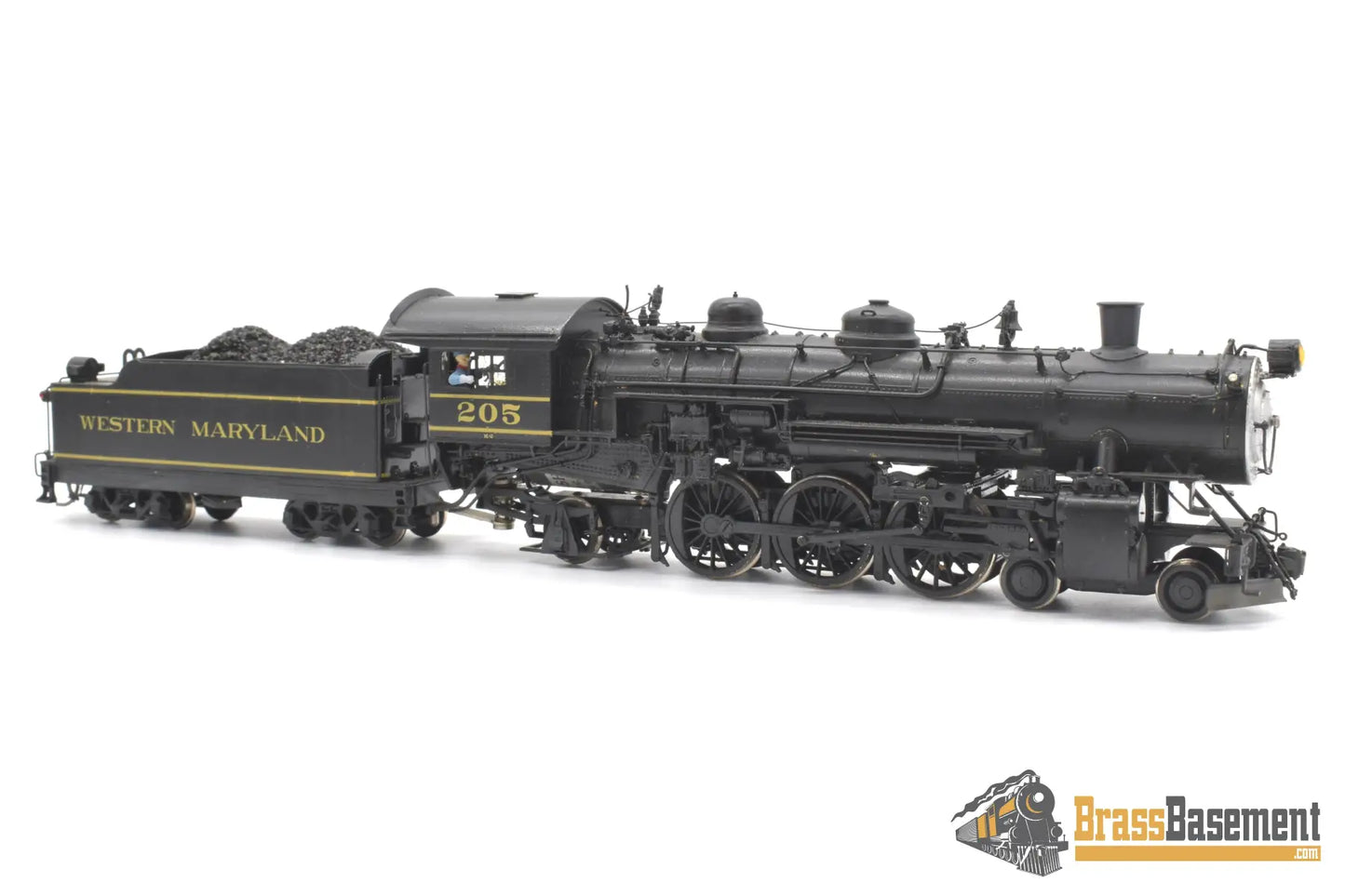 Ho Brass - Ortl Western Maryland Wm 4 - 6 - 2 K - 2 Pacific #205 Custom Painted Steam