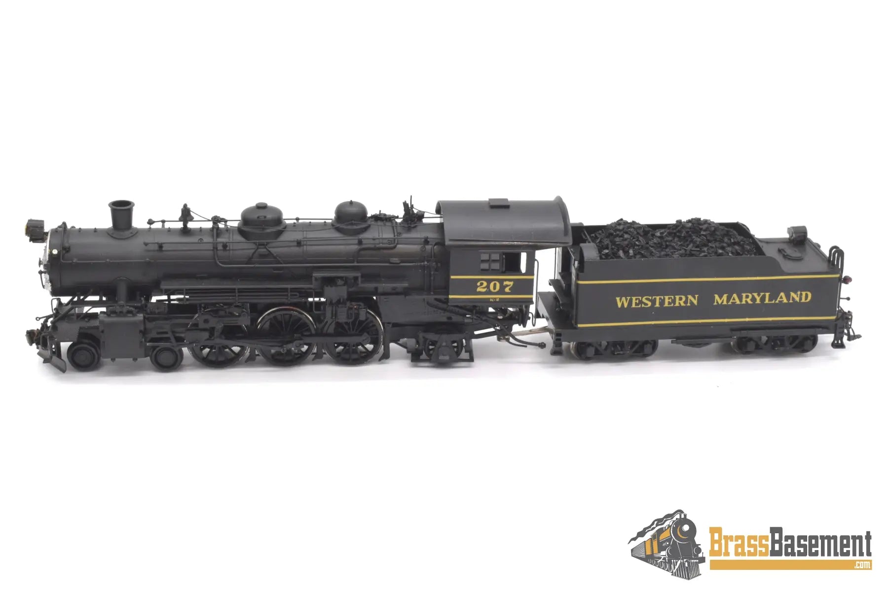 Ho Brass - Ortl Western Maryland Wm 4 - 6 - 2 K - 2 Pacific #207 Custom Painted Steam