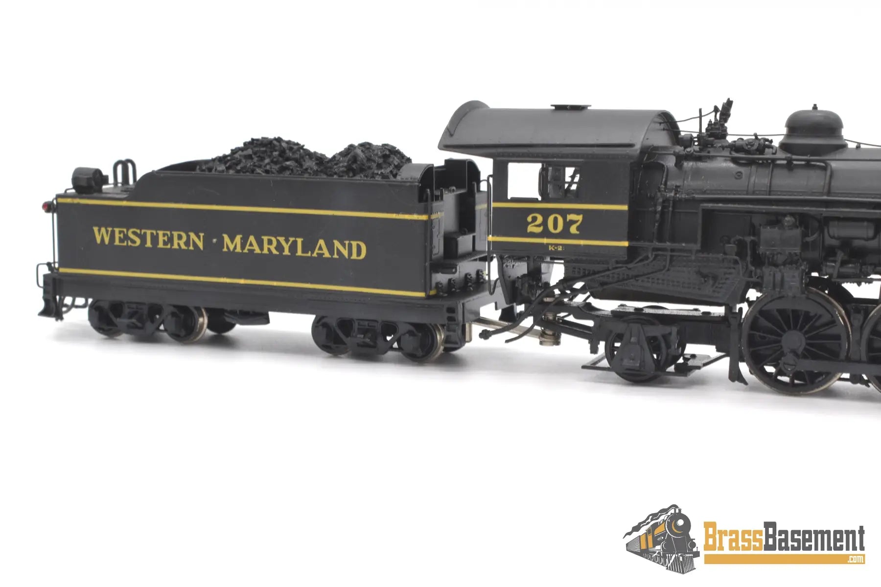 Ho Brass - Ortl Western Maryland Wm 4 - 6 - 2 K - 2 Pacific #207 Custom Painted Steam