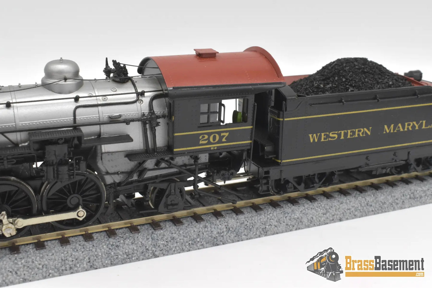 Ho Brass - Ortl Western Maryland Wm 4-6-2 K-2 Pacific #207 Pro Custom Paint Steam