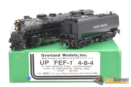 Ho Brass - Overland Omi 4533.1 Union Pacific Up Fef - 1 #806 Black F/P Steam