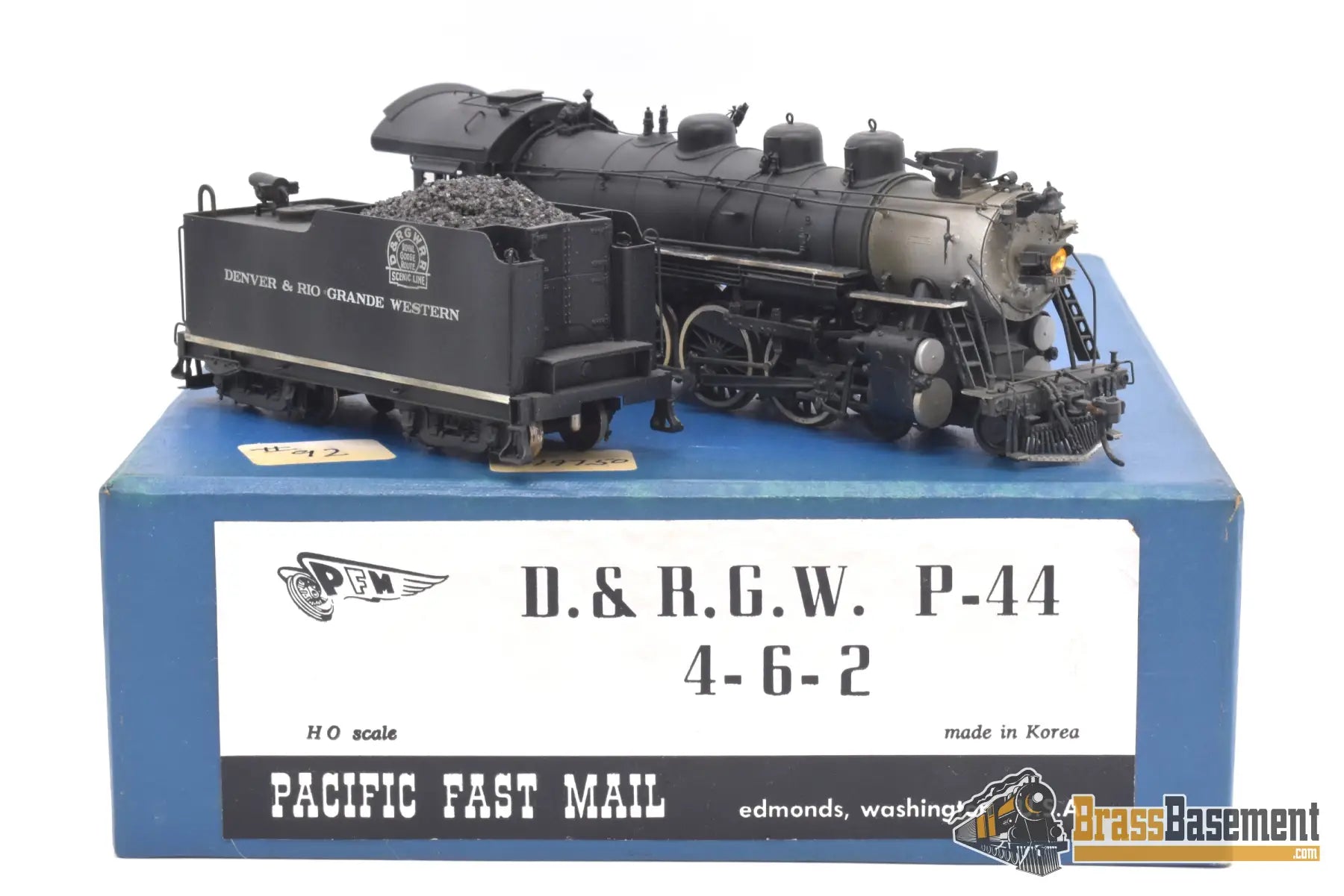 Ho Brass - Pfm Drgw Rio Grande P - 44 4 - 6 - 2 Pacific Custom Paint Samhongsa Steam