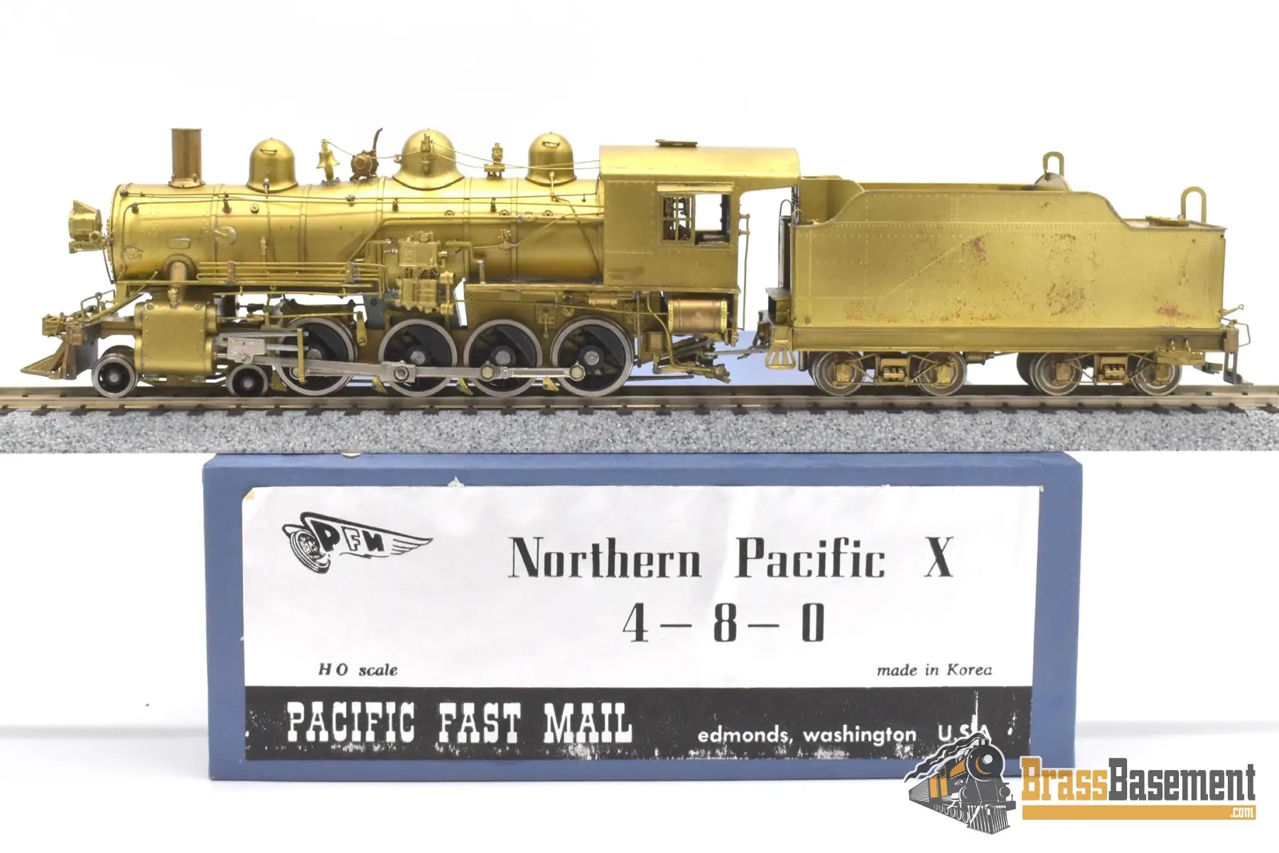 Ho Brass - Pfm Northern Pacific X Class 4-8-0 Mastodon Unpainted Samhongsa Steam