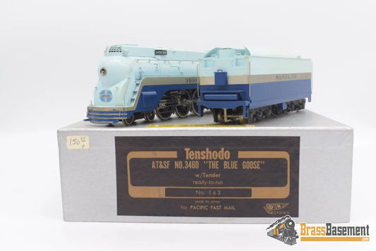 Ho Brass - Pfm Tenshodo Atsf Santa Fe ‘Blue Goose’ F/P Steam