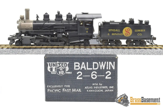 Ho Brass - Pfm United Baldwin 2 - 6 - 2 Logger Stygall Lumber & Mining Co. Private Paint Steam