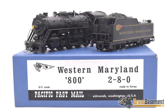 Ho Brass - Pfm Western Maryland Wm 2 - 8 - 0 H - 9 #814 Custom Painted Steam