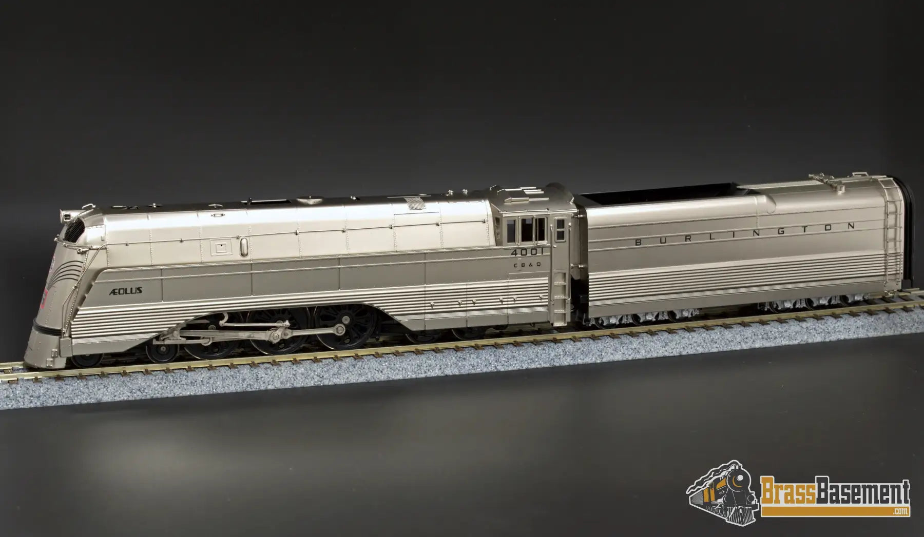 Ho Brass - Precision Scale Co. Psc Cb&Q Burlington ’Aeolus’ S - 4A Streamlined 4 - 6 - 4 Steam