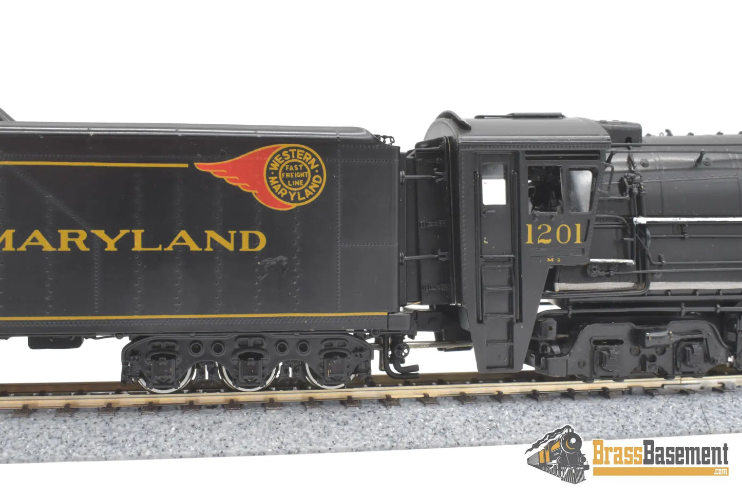 Ho Brass - Psc 16042-1 Western Maryland Wm M-2 4-6-6-4 #1201 Factory Painted Steam