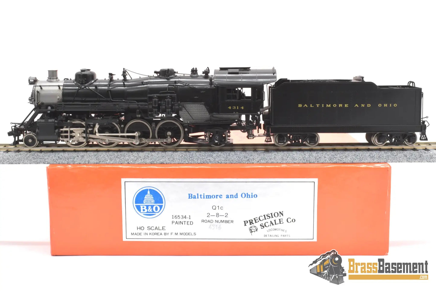 Ho Brass - Psc 16534-1 B&O Baltimore & Ohio 2-8-2 Q-1C #4314 F/P Mint Steam