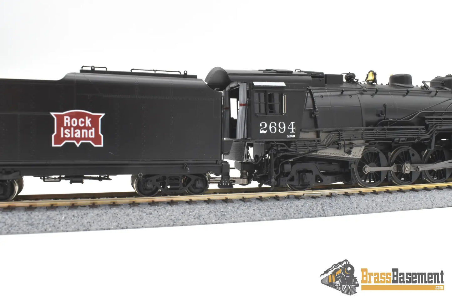 Ho Brass - Psc 17986.1 Rock Island Crip K-68B 2-8-2 Mikado #2694 W Mars Light & Oil Tender Boo-Rim